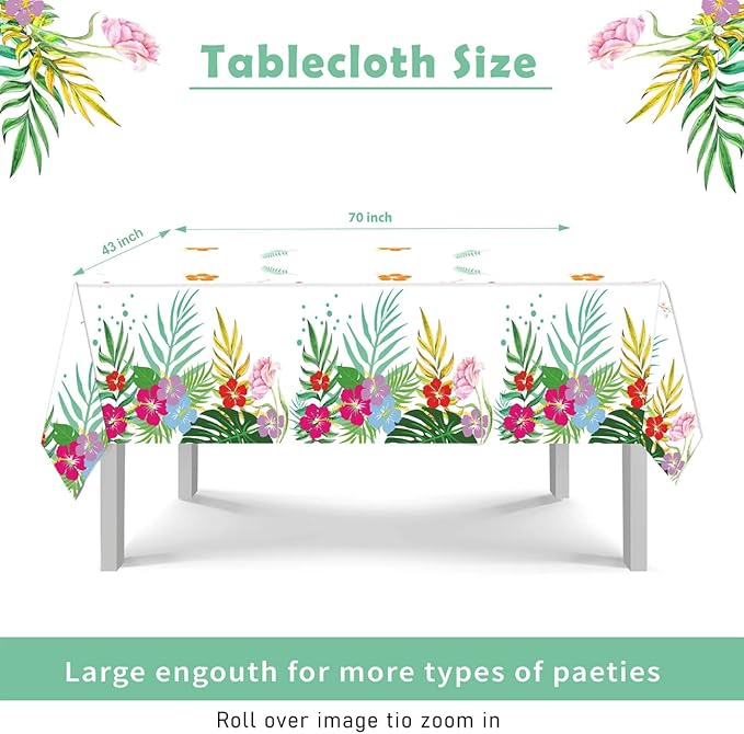 121 PCS Luau Hawaiian Party Decorations Aloha Tropical Party