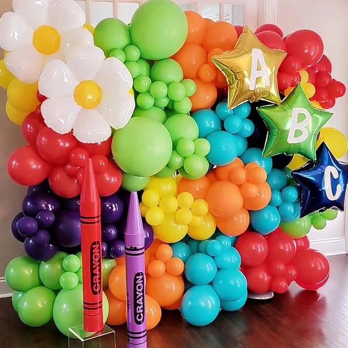 YMSZ Rainbow Balloons, 67pcs 12 Inch Colorful Party Balloons for