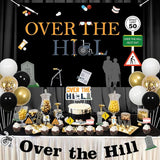Over The Hill Birthday Decorations for Men Funny Over The Hill
