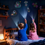 40PCS Space Finger Lights Party Favors, 8 Designs Light Up