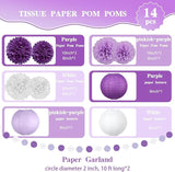 14 Pcs Purple Birthday Decorations for Women - Lavender & Lilac