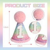 Macaron First Birthday Party Decorations Pastel Rainbow High Chair