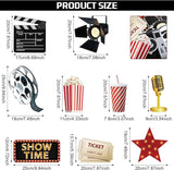 12 Pcs Movie Night Party Decorations Set Includes 11 Pcs Red Carpet