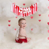 Valentine's Day One High Chair Banner Valentine's Day Themed First