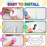DIY Giant Friendship Bracelet Birthday Garland Kit with Letters Ball