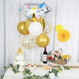 Engagement Party Balloons Stand Kit 2 Sets With 2 Diamond Ring Foil
