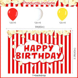 59 Pcs Popcorn Birthday Party Supplies Carnival Circus Movie Night