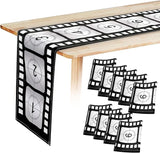Breling 12 x 72 Inch Movie Night Table Runner Movie Theme Party