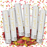 12" Red & Gold Confetti Cannons - Party Poppers for Birthday