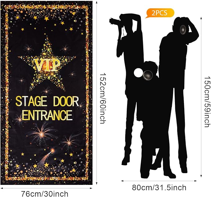 14 Pieces Movie Theme Photography Backdrop and Studio Props DIY Kit