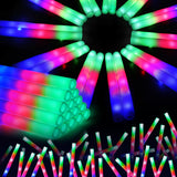 SHQDD 210 PCS Foam Glow Sticks with 3 Modes Colorful Flashing, Glow in