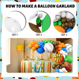 Sports Balloon Arch Garland Kit 115Pcs Sports Party Baseball Soccer