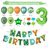 Dinosaur 3rd Birthday Party Decorations for Boys Girl Foil Green