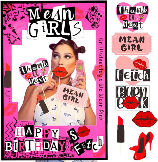 LaVenty Mean Girl Birthday Party Photo Booth Props Frame Mean Girl