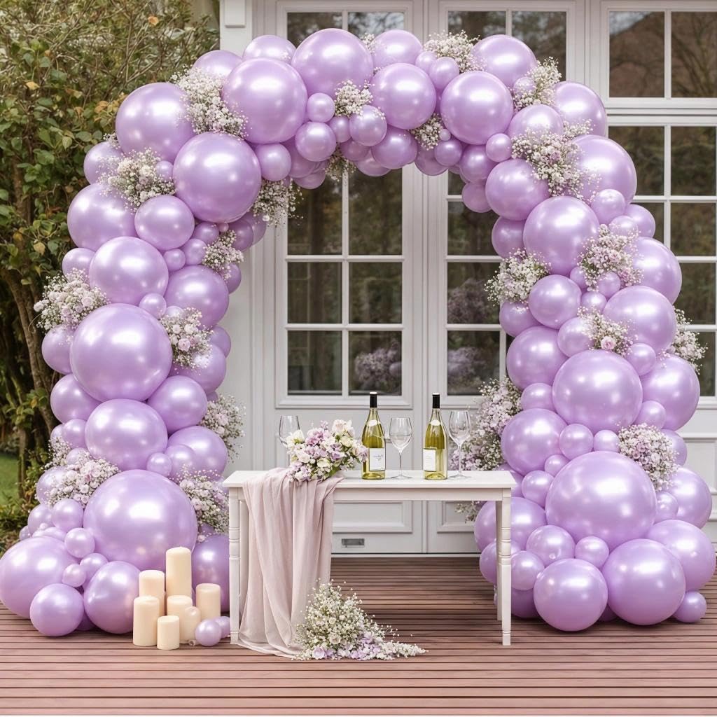 Pearl Purple Balloons Double Stuffed Purple Balloons Light Lavender
