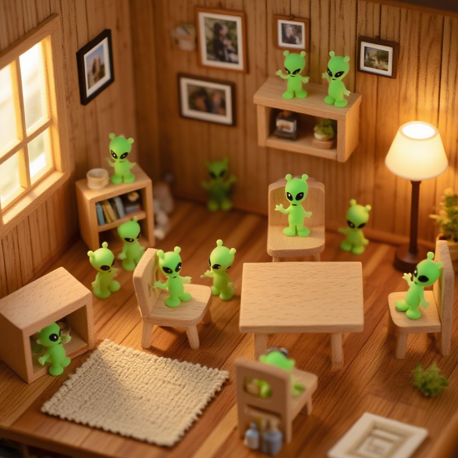 120 Pcs Mini Alien Figures Glow in The Dark, Small Luminous