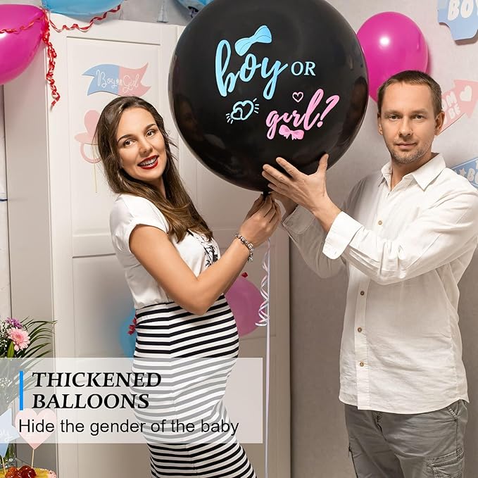 Thickened Gender Reveal Balloon 2pcs Gender Reveal Confetti Balloons