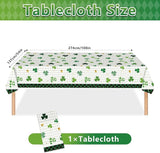 98PCS St Patrick's Day Party Supplies Green Irish Shamrock Tableware