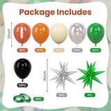 60pcs Football Balloons 12 Inch Dark Green Black Silver Khaki White