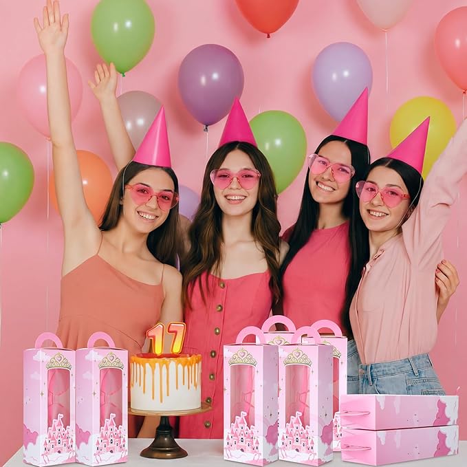 32 Pieces Princess Birthday Party Decorations Includes Pink Princess