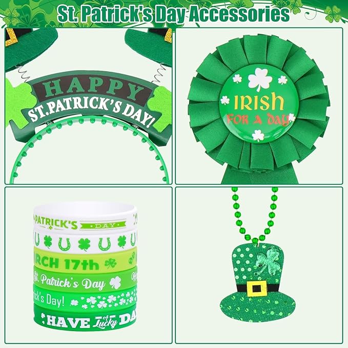 123 Pcs St Patricks Day Accessories St Paddys Day Accessories with
