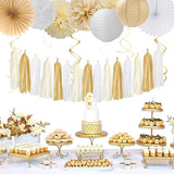 Champagne Gold White Bridal Shower Party Decorations 31pcs Bride to
