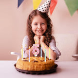 MTLEE Number 5 Birthday Candle with 12 Pcs Spiral Candles for Girls