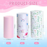 Set of 3 Wildflowers Bridal Shower Spandex Cylinder Stand Cover for
