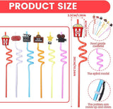 24Pack Movie Night Party Supplies Movie Night Drinking Straws