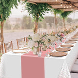 6Pcs White and Rose Gold Tablecloth Party Decorations,Plastic White
