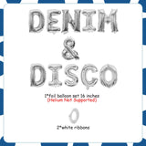 Wonmelody Denim and Disco Party Decorations Denim and Disco Silver
