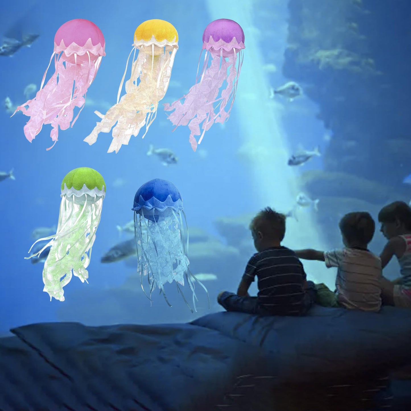 KAYBOBEZK Jellyfish Plush, Jellyfish Stuffed Animal Toy, Simulation