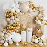 Sand White Latex Balloons 12 Inch 100 Pack Matte Latex Balloons for