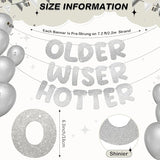Fulmoon Set of 3 Pre Strung Older Wiser Hotter Glitter Banner Funny #2