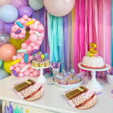 Pink and Gold Party Supplies,Serves 35 Guests Pink Paper Plates and