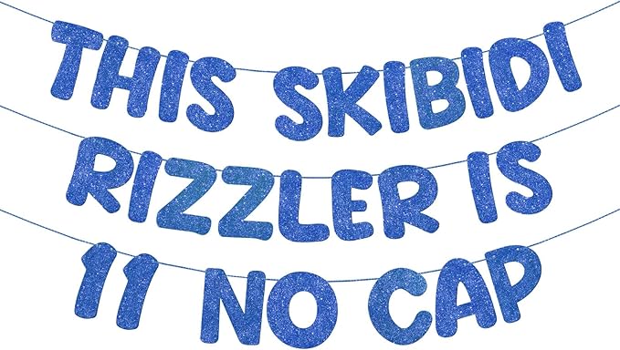 Fulmoon Pre Strung This Skibidi Rizzler Is 11 No Cap Glitter Banner #3
