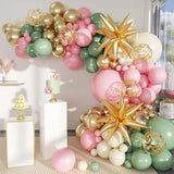 Sage Green Pink and Gold Balloon Arch Kit 156Pcs Blush Pastel Pink