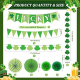 St Patrick's Day Decorations Kit Shamrock Garlands Hanging Swirls