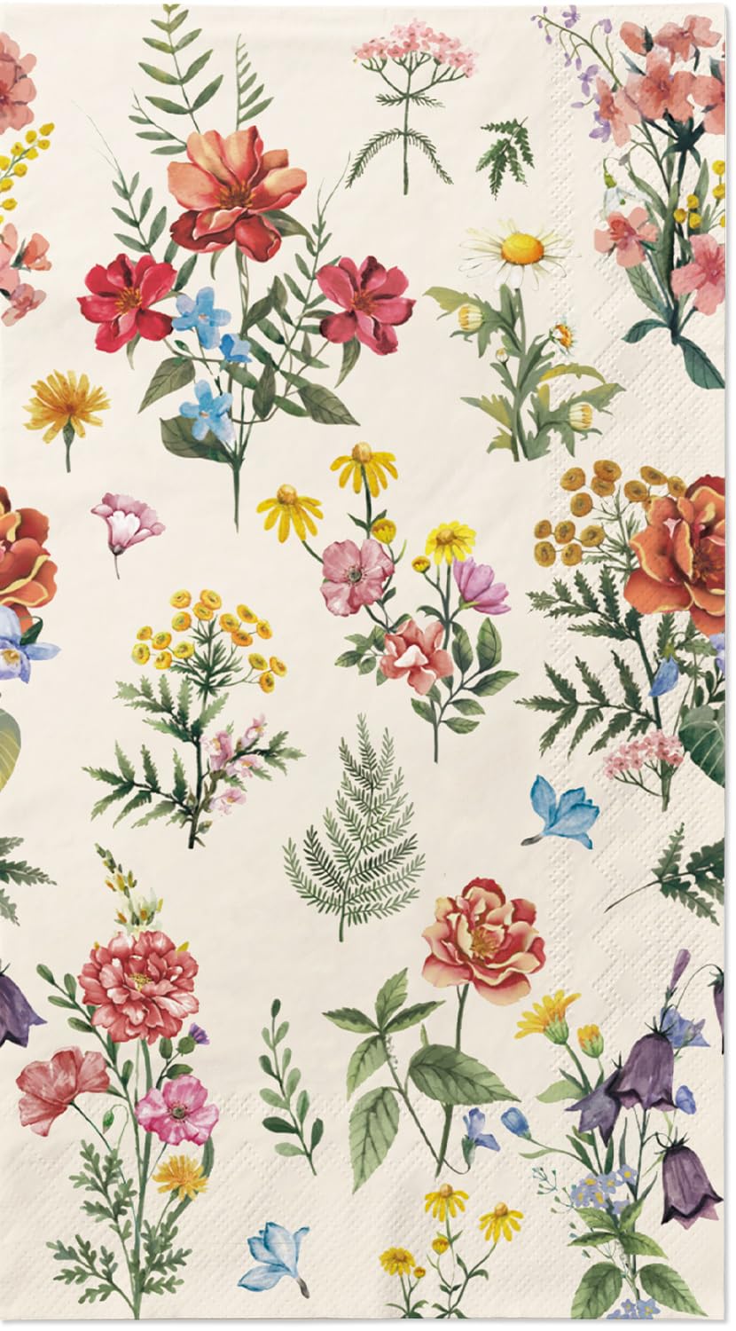 100 Flower Napkins Watercolor Floral Vintage Wild Flower Disposable
