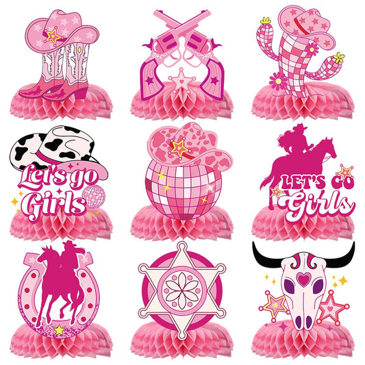 Disco Cowgirl Centerpiece for Tables - 9PCS Disco Cowgirl Party