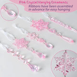 18pcs Crystal Christmas Ornaments for Christmas Tree Decorations-Light