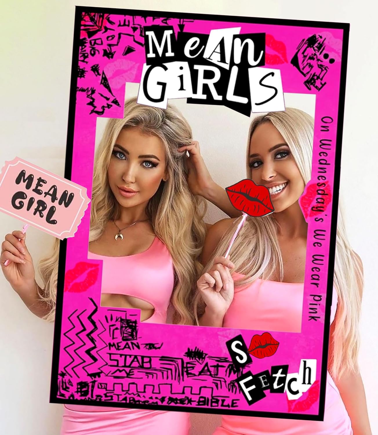 LaVenty Mean Girl Party Photo Booth Props Frame Mean Girl Party
