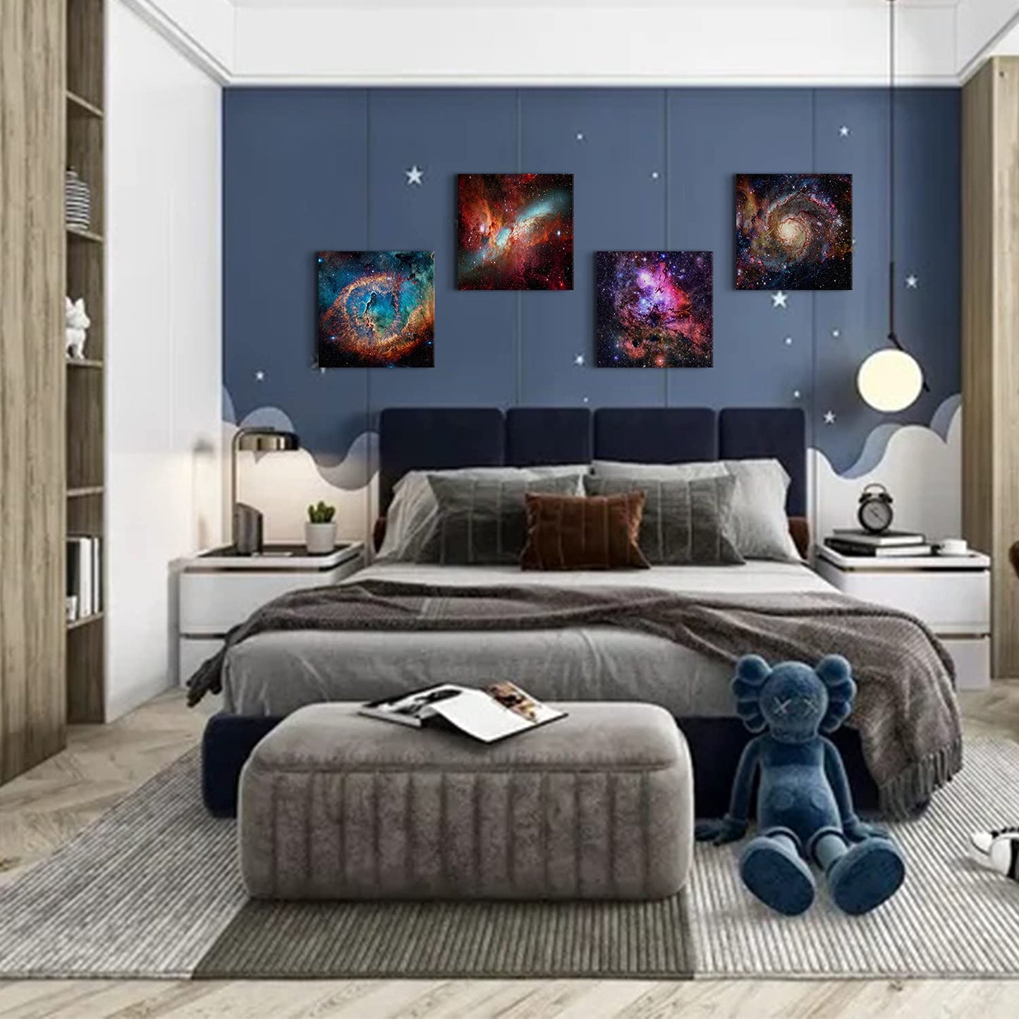 Nebula Galaxy Wall Art Painting Prints on Canvas Wall Decorations