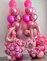 Pink Balloons Set - 12Inch Metallic Chrome Pearl Macaron Light Pink
