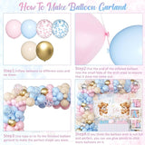 Bear Gender Reveal Balloon Boxes Decorations 158pcs Pink Blue