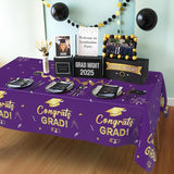 Slergut Purple and Gold Graduation Decorations 2026, 3 Pack Purple
