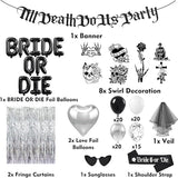 Bride or Die Bachelorette Party Decorations 100pcs with Till Death