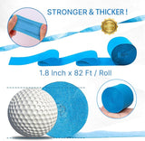 PartyWoo Blue Crepe Paper Streamers 6 Rolls 492 ft Pack of Light Baby