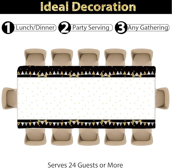 50th Birthday Party Supplies Serves 24 Black and Gold 50 Years Old