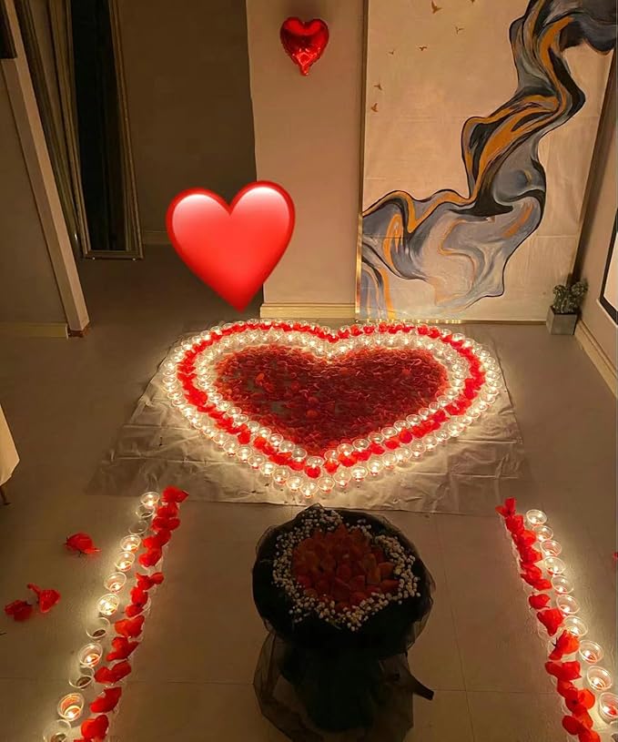 CODE FLORIST 1500 PCS Red Silk Rose Petals for Valentine's